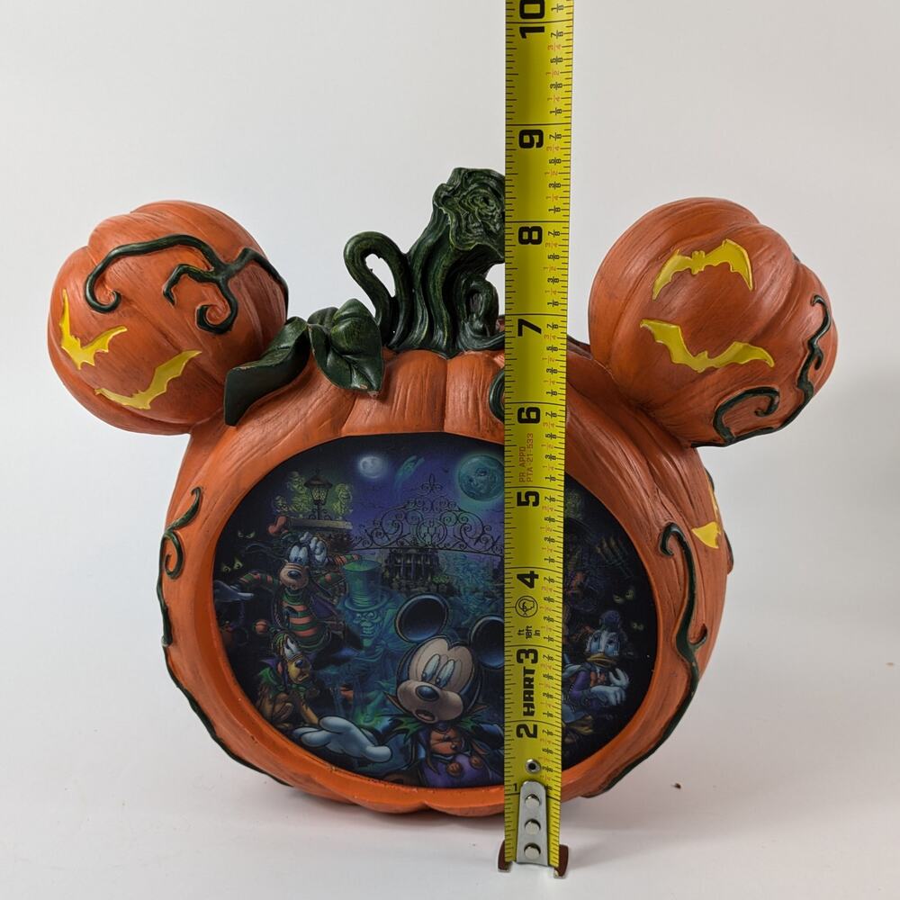 Mickey Mouse Halloween Pumpkin Lighted 2014 Disney Parks Excl Haunted Mansion - Picture 15 of 16